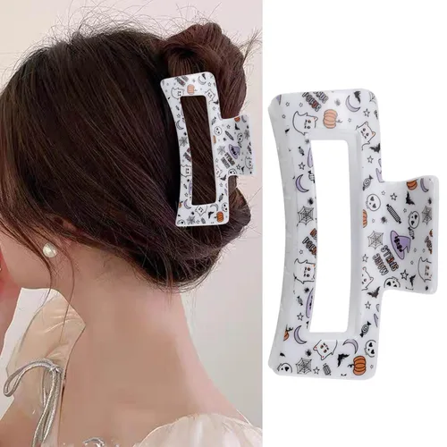 Miniatura 8 de Pinzas para el pelo de calabaza de Halloween, bonito diseño para cabello grueso, accesorios antideslizantes para mujeres y niñas