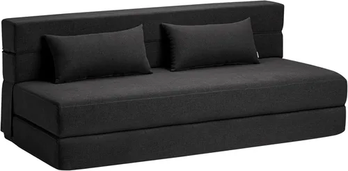 Miniatura 22 de SUYOLS Sofá Cama Plegable con Almohadas - Silla Convertible Sofá de Piso y Colchón para Dormir, Sleeper de Espuma Viscoelástica Plegable para Sala