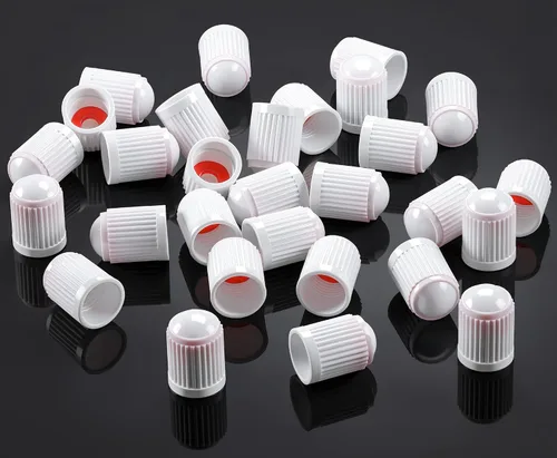 Miniatura 47 de 30 piezas de tapas de vástago de válvula de neumático TPMS, tapas de vástago de válvula de rueda de plástico negro para TR20008 TPMS, tapas
