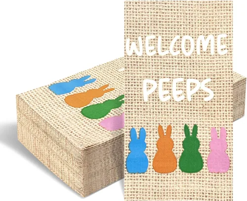 Miniatura 9 de 120 servilletas de baño desechables de arpillera impresas con texto en inglés "Give Things", toallas de mano de hoja de arce de Acción de Gracias
