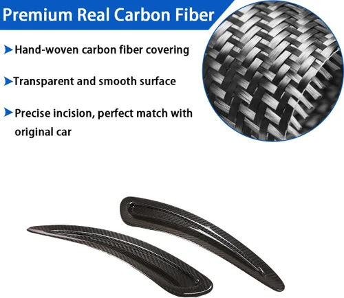 Miniatura 3 de Cubierta de ventilación de aire de fibra de carbono real para capó, compatible con Toyota Supra GR A90 A91 MK5 2019-2025, moldura adhesiva de salida