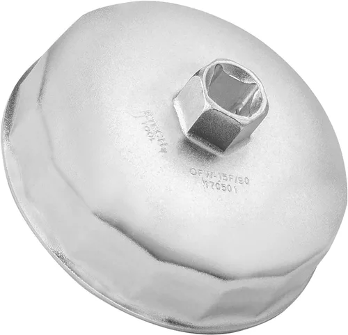Jetech Llave de tapa de filtro de aceite de 3.543 in x 15 flautas, herramienta de extracción de enchufe tipo cartucho con 15 flautas y 3.543 in de