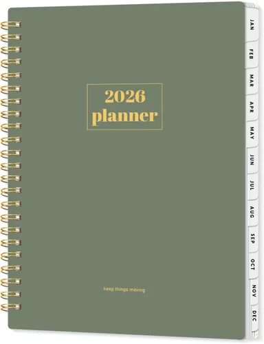 Miniatura 24 de SUNEE Agenda 2026, agenda semanal y mensual, enero de 2026 a diciembre de 2026, agenda diaria con pestañas, páginas de notas, encuadernación en Negro
