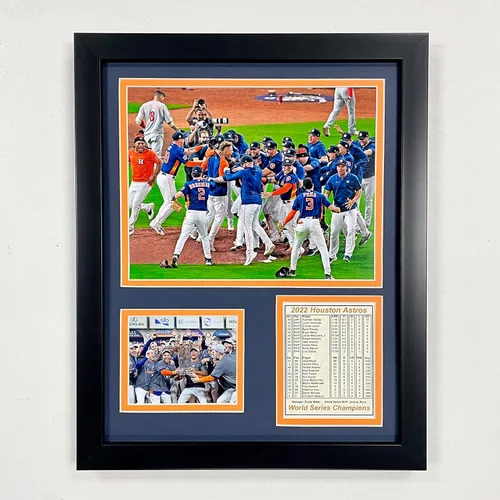 Legends Never Die, Inc. Houston Astros | Campeones de la Serie Mundial 2022 | Collage de fotos enmarcado de 12 x 15 pulgadas (celebración)