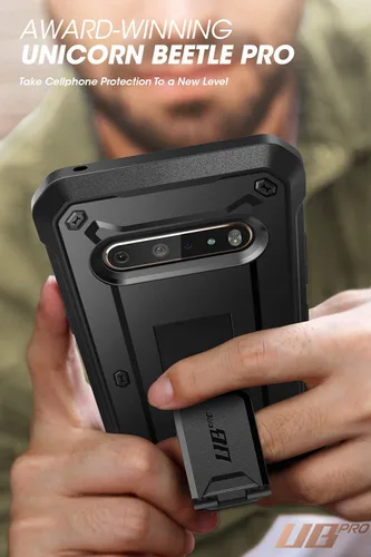 Miniatura 8 de SUPCASE Unicorn Beetle Pro Series - Funda diseñada para LG V60 ThinQ (versión 2020), funda resistente de cuerpo completo y funda con función atril