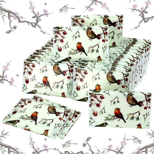 Miniatura 13 de Geyee Paquete de 50 servilletas de papel facial de viaje, pañuelos desechables de bolsillo para invitados de boda, viajes, bolsa escolar