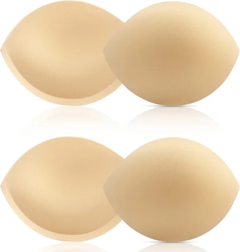 Almohadillas de brasier para mujer, inserciones push-up KSang coser en los potenciadores de pecho añade 1-2 tamaños de taza al instante AB, C Cup