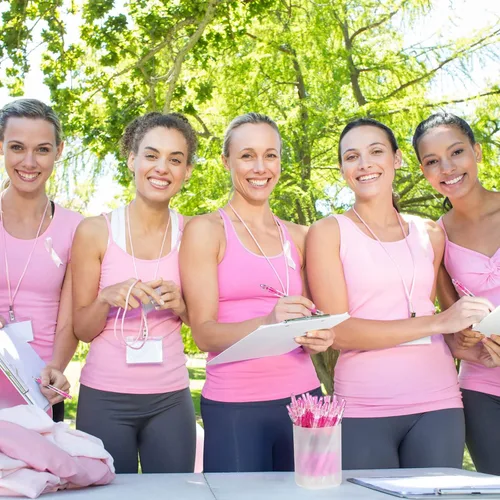 Miniatura 3 de Epakh 100 bolígrafos de concientización sobre el cáncer de mama, bolígrafos de cinta rosa a granel de 0.020 in, bolígrafos retráctiles de tinta