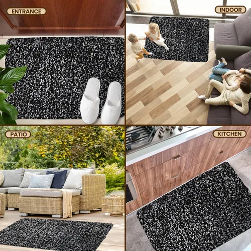 Miniatura 7 de Tapete de microfibra de alta calidad para interiores, tapete lavable de 24 x 36 pulgadas, antideslizante, impermeable, súper absorbente, tapete