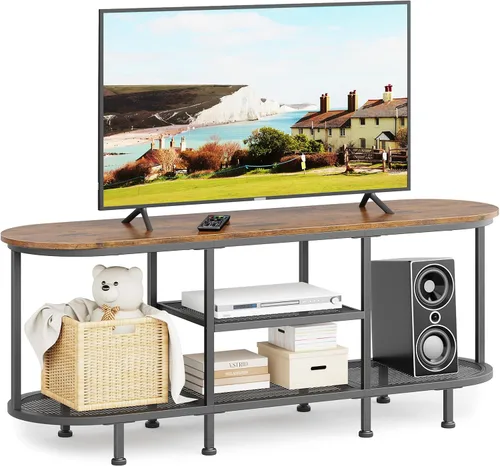 Miniatura 8 de Soporte de TV para centro de entretenimiento - Mesa de TV para sala de estar - Mesa consola de TV pequeña para dormitorio - Soporte de televisión
