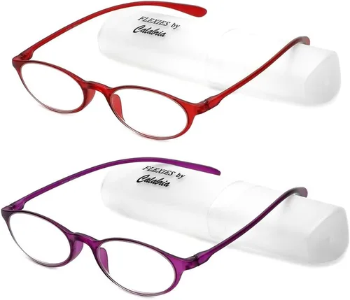 Miniatura 9 de Calabria 719 Flexie Gafas de Lectura Flexibles Ovaladas para Hombres y Mujeres Elegantes Plegables Lectores Ligeros Montura TR 90 Gafas Duraderas