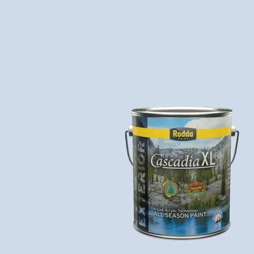 Miniatura 159 de Rodda Paint CASCADIA XL Pintura e imprimación satinada para exteriores en uno, cuarto de galón, azul playa norte