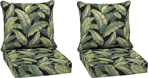Miniatura 11 de Arden Outdoor Deep Seat Cushion Set, 24 x 24 pulgadas, Cojín para patio resistente al clima, a la lluvia y a la decoloración para silla, sofá y sofá