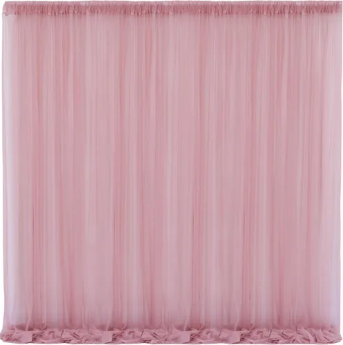 Miniatura 28 de Cortinas de fondo de tul azul de 10x10 para fiestas, cortina de fondo transparente para fotos de boda, cortinas para baby shower, fotografía, fiesta