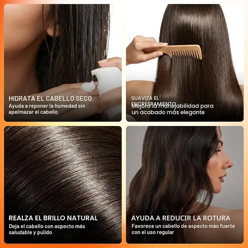 Miniatura 10 de GK HAIR Acondicionador vegano sin enjuague para cabello seco dañado (130ml/4.4 Fl Oz) Acondicionador hidratante, suavizante, hidratante y control