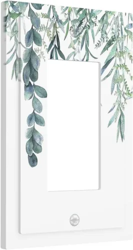 Miniatura 2 de Hojas de eucalipto, vegetación, flores de vid, sencillez, cubiertas decorativas de salida de 1 pandilla, placa de pared para interruptor de luz