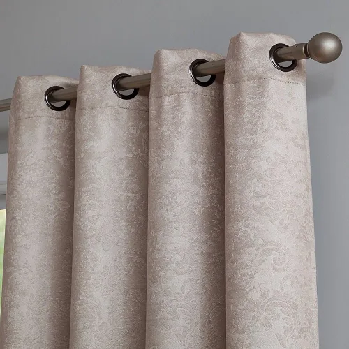 Miniatura 9 de Warm Home Designs 1 par (2 paneles) de cortinas opacas de carbón gris con patrón de flores de damasco texturizado en relieve. Cada panel de cortina