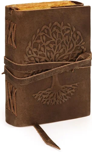 Miniatura 42 de Diario de cuero para mujeres y hombres, 200 páginas, 5 x 7 pulgadas, regalos para mujeres, diario de viaje, cuaderno de mujer, marcador de 7 chakras