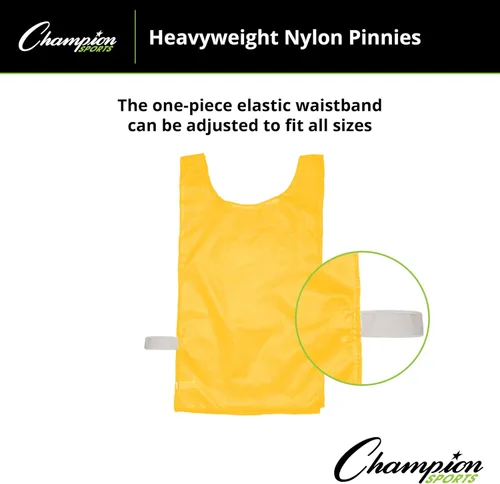 Miniatura 5 de Champion Sports Pinnie de nailon pesado, varios colores (paquete de 12)