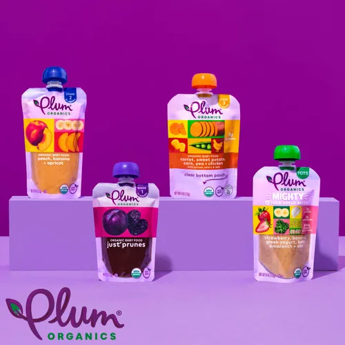 Miniatura 9 de Plum Organics Just Prunes, 4+ Meses - Portabebés de Alimentos Orgánicos, Bolsa de 3.5 oz (Paquete de 12)