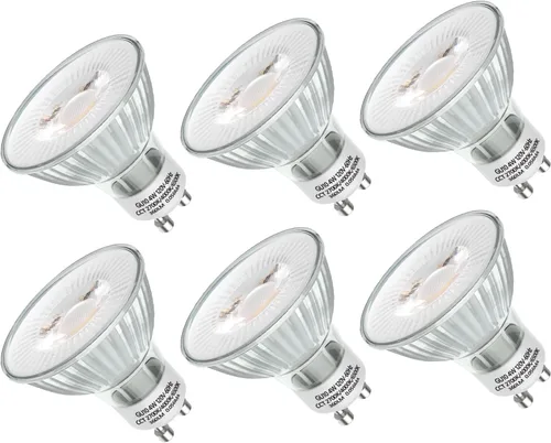 SerBion Halogen Light Bulbs 2 Pin - Gu10 Bulb MR16 Shape, Long Lasting, 6 Packs (4, Watts)