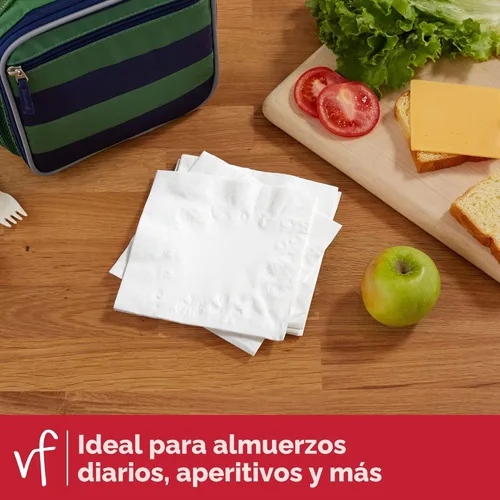 Miniatura 2 de Vanity Fair Servilletas de papel para uso diario, 200 unidades, servilletas desechables hechas suaves y lisas para las comidas diarias