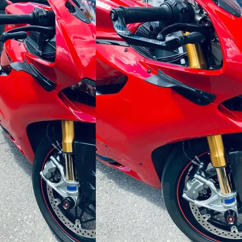 Miniatura 3 de Parabrisas de motocicleta carenado delantero de motocicleta, flujo de viento, fijación de ala de labio compatible con BMW S1000RR compatible