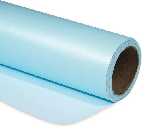 Miniatura 23 de RUSPEPA Papel de regalo negro mate, color liso perlado, papel lustre perfecto para bodas, cumpleaños, Navidad, baby shower, 17 pulgadas x 32.8 pies