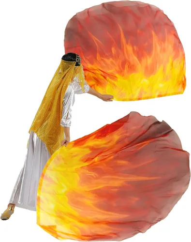 Miniatura 14 de MUNAFIE Banderas de adoración para iglesia Set con 2 varillas flexibles Banderas de alabanza para adoración Flexi-rods banderas de danza cristiana