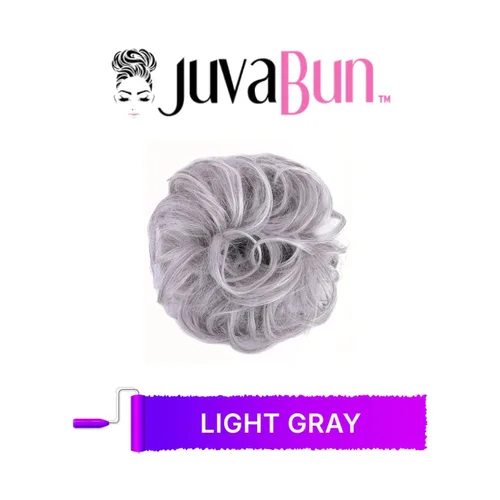 Miniatura 2 de Juvabun Messy Bun 2.0 - Extensión de cabello de moño desordenado de color gris claro, suave y ligero, para mujer, uso diario Gris claro 2.0