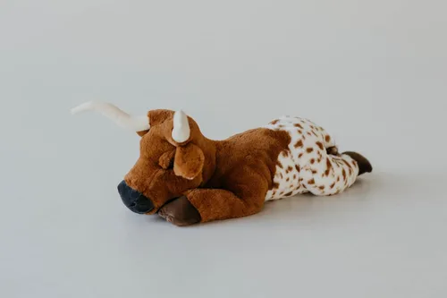 Miniatura 6 de The Petting Zoo Longhorn - Peluche de animales de peluche, regalos para niños, animales salvajes de Onez, juguete de peluche de cuerno largo, 24