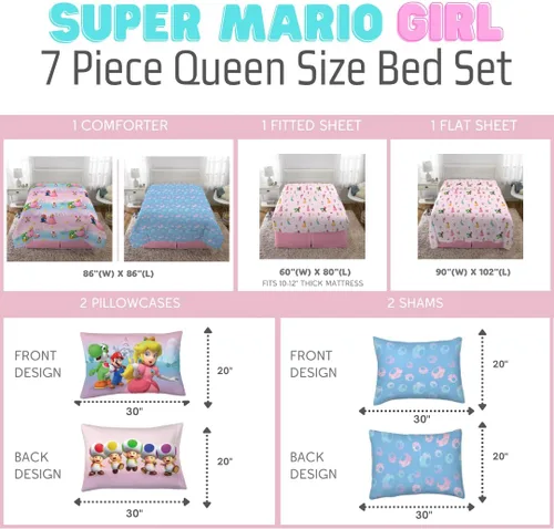 Miniatura 510 de Franco - Juego de edredón y sábanas supersuaves con funda, para niños, 7 piezas, tamaño matrimonial, Five Nights At Freddy's Cinco noches en Freddy's