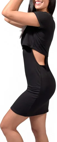 Miniatura 2 de 90 grados por Reflex - Mini vestido de manga corta para mujer con corte lateral