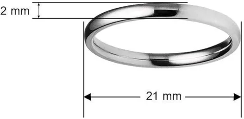Miniatura 5 de Anillo de boda de acero inoxidable pulido de 0.08 pulgadas (2mm), ajuste cómodo, tallas completas y medas de 5-14 plateado, oro amarillo, oro rosa