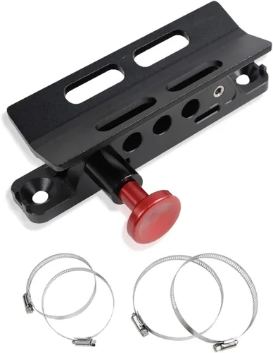 Miniatura 8 de Barra antivuelco de liberación rápida para extintor de incendios, soporte de montaje para extintor compatible con Jeep Wrangler Gladiator Ford Negro