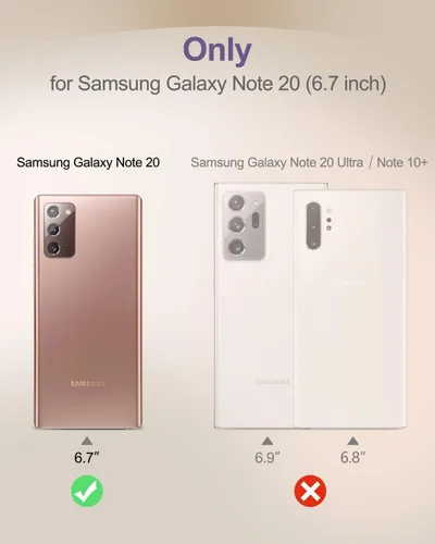 Miniatura 7 de SURITCH Funda transparente para Samsung Galaxy Note 20 (solamente) de 6.7 pulgadas, [protector de pantalla integrado], protección de cuerpo