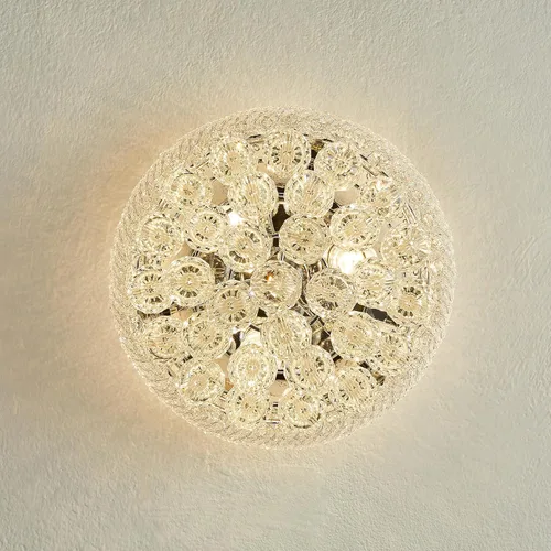Miniatura 7 de Lámpara de Araña de Cristal de 3 Luces Empotrada en el Techo para Sala de Estar, Comedor, Dormitorio, Vestíbulo, Entrada, Pasillo, Armario, Baño