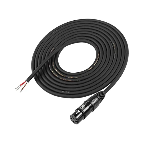 XMSJSIY Cable de micrófono XLR, cable desnudo, 3 pines, altavoz XLR, cable de micrófono de audio, conector de extremo abierto, cable de extensión de