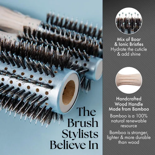 Miniatura 4 de Olivia Garden EcoHair Combo Vent Cepillo redondo de bambú para el cabello
