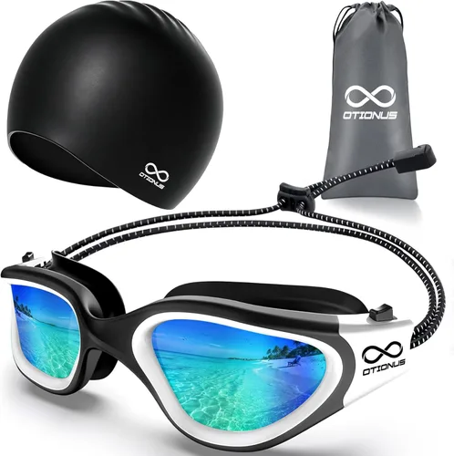 Miniatura 19 de Swim Goggles, Polarized Adult Swimming Goggles Bungee Strap No Hair Pulling Anti-fog Pool Goggles for Men Women