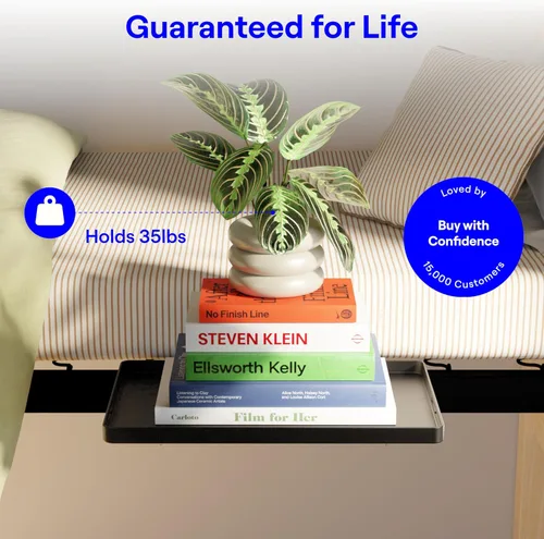 Miniatura 5 de BedShelfie - Estante de cabecera para dormitorio con litera y litera superior, elementos esenciales para dormitorio universitario, organizador