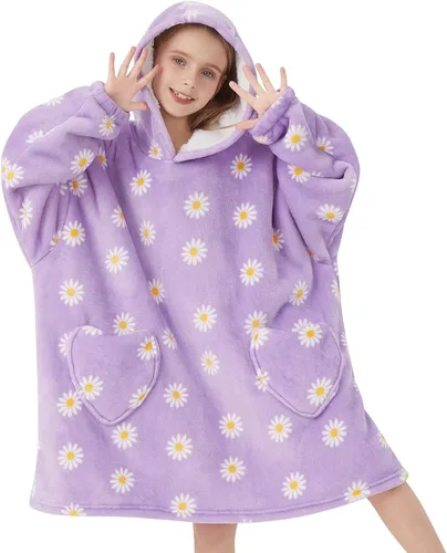 Miniatura 15 de Fiosnow Manta con Capucha de Dinosaurio para Niños Pequeños de 2 a 6 Años, Sudaderas con Capucha Extragrandes para Niñas y Niños