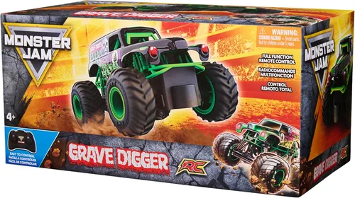 Miniatura 6 de Monster Jam - Camión monstruo de control remoto oficial Grave Digger, escala 1:24, 2,4 GHz, juguetes para niños y niñas a partir de 4 años