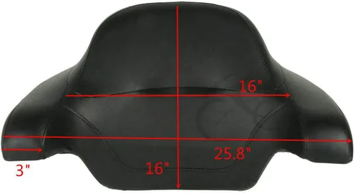 Miniatura 4 de TCMT Caja de maletero para motocicleta King con respaldo envolvente y portaequipajes con altavoces, para 2 personas, compatible con Harley 2014-2025