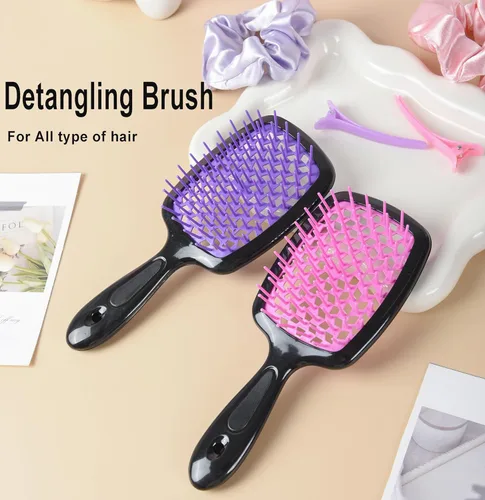 Miniatura 3 de Juego de 12 piezas de cepillos para el cabello con botella de spray para el cabello para niños pequeños, mujeres, cepillo desenredante para cabello