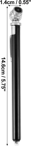 Miniatura 5 de X AUTOHAUX 2pcs 10-100PSI doble cabeza acero inoxidable camión pluma neumático neumático medidor de presión de aire medidor de aire para bicicleta