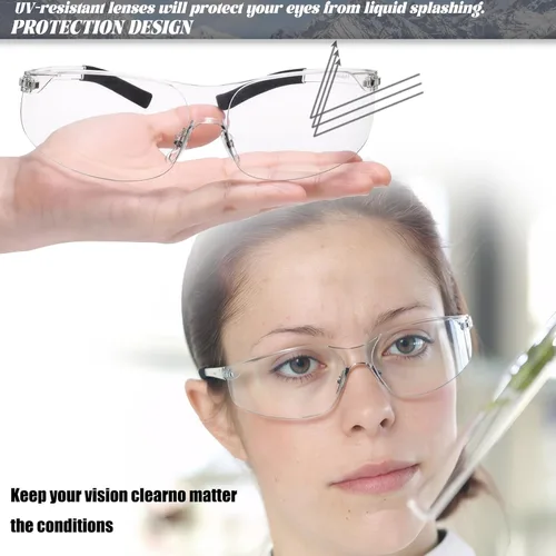 Miniatura 2 de MIUSKATL - Lentes de seguridad, ANSI Z87.1, resistentes a los arañazos, para hombres y mujeres, protección ocular a granel para trabajo