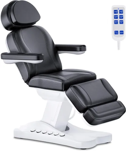 Miniatura 9 de Mesa de masaje estacionaria con espuma viscoelástica, mesa de tatuaje de masaje con altura ajustable, cama facial para esteticista, piel sintética