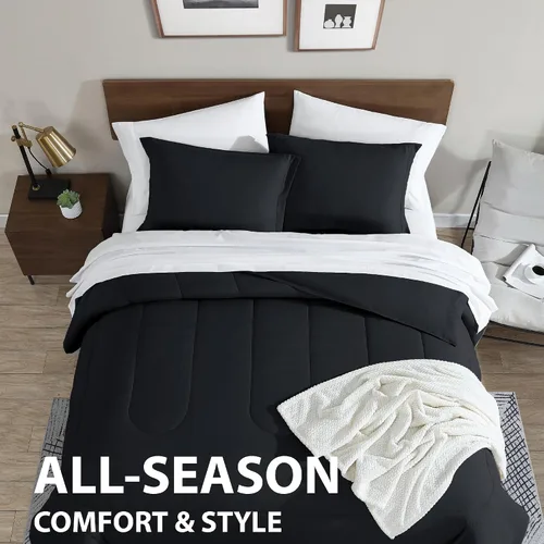 Miniatura 4 de Cathay Home Basic Bedding Home Essential - Juego de ropa de cama de microfibra ultrasuave y ligera, resistente a las arrugas, 6 piezas