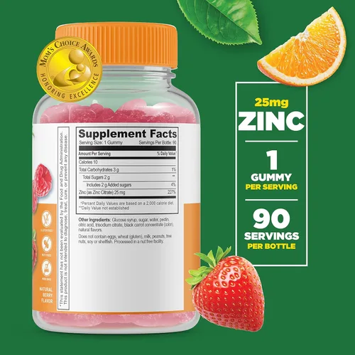 Miniatura 3 de Lifeable Iron & Vitamin C Kids + Zinc 25mg Kids - Paquete de gomitas de gran sabor, suplemento vitamínico, sin gluten, sin OMG, gomita masticable